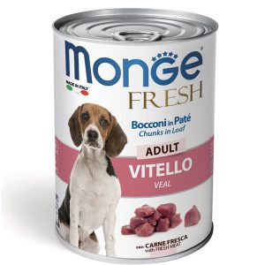 کنسرو سگ بالغ با طعم گوساله مونژه - Monge Fresh