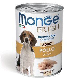 کنسرو سگ بالغ با طعم مرغ مونژه - Monge Fresh
