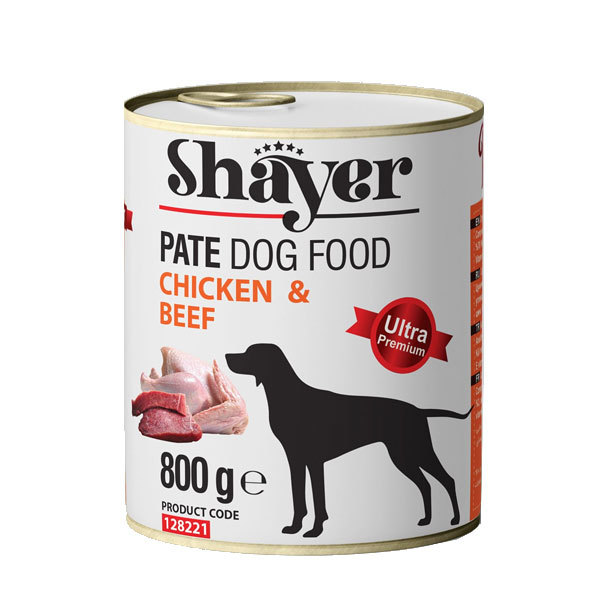 کنسرو سگ 800 گرمی شایر با طعم مرغ و گوشت - Shayer Chicken & Beef